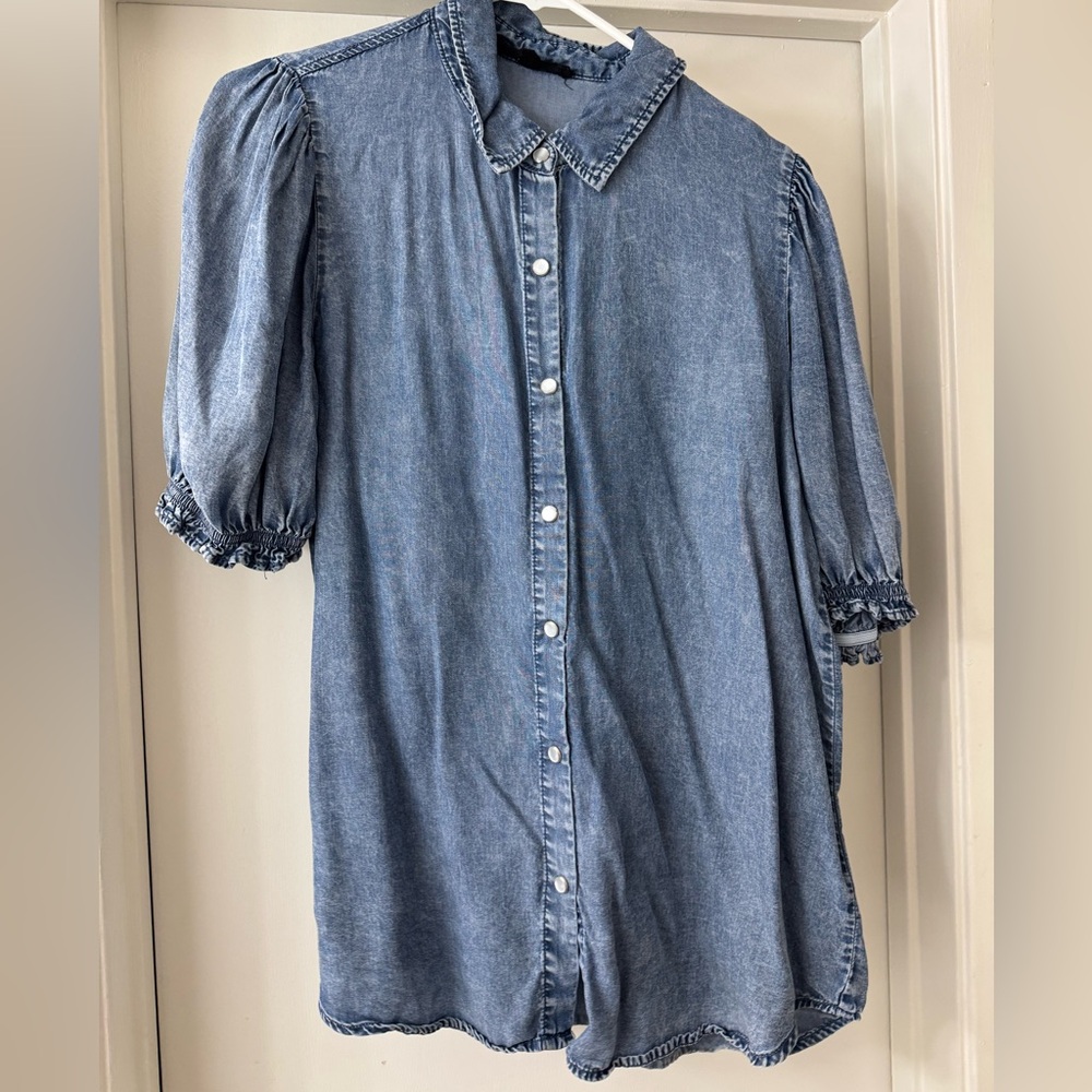 Jane and Delancey Blue Denim Blouse